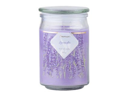 Emocio vonná svíčka ve skle Lavender se skleněným víčkem 93x142mm