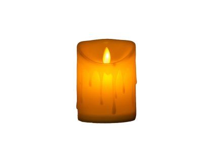 Emocio LED svíčka s tančícím plamenem krémová 75x100 mm