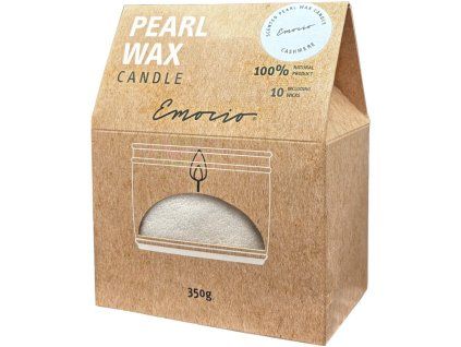 Emocio Svíčka sypaný vosk 350 g Cashmere + 10ks knotů, vonná bílá
