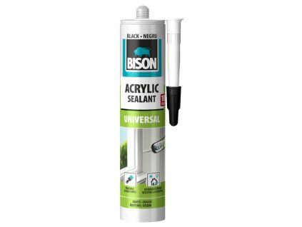 BISON jednosložkový tmel ACRYLIC UNIVERSAL ČERNÝ 300 ml