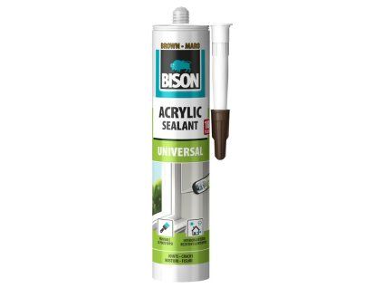 BISON jednosložkový tmel ACRYLIC UNIVERSAL HNĚDÝ 300 ml