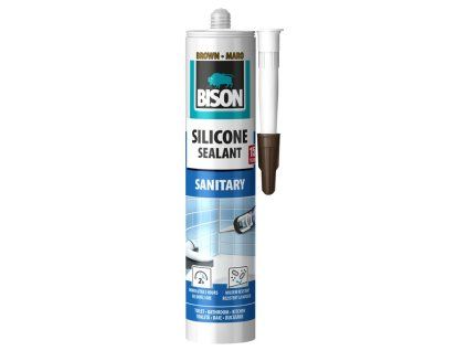 BISON silikonový tmel SILICONE SANITARY HNĚDÝ 280 ml