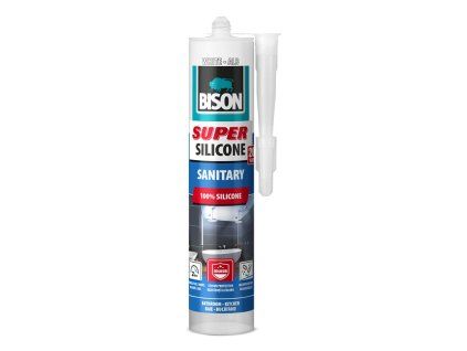 BISON silikonový tmel SUPER SILICONE SANITARY BÍLÝ 280 ml