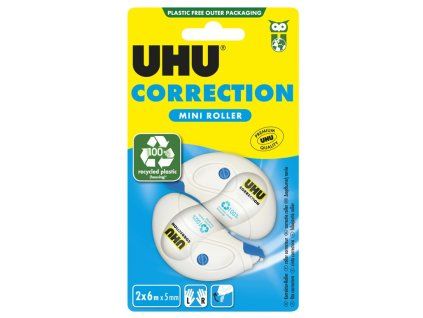 UHU korekční páska Correction Mini Roller Blister (2x) 6 m x 5 mm
