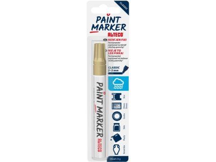 ALTECO permanentní popisovač Paint Marker Classic zlatý