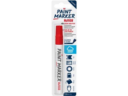 ALTECO permanentní popisovač Paint Marker Classic červený