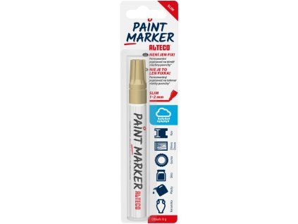 ALTECO permanentní popisovač Paint Marker SLIM zlatý