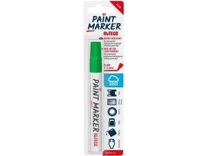 ALTECO permanentní popisovač Paint Marker SLIM zelený
