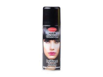 Barevný sprej na vlasy černý, 125 ml