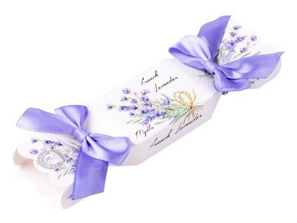 Mýdlo French Lavender v krabičce, fialová, bílá 20g