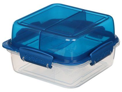Sistema Dělený svačinový box To Go LunchStack Square 1,24 l, mix barev