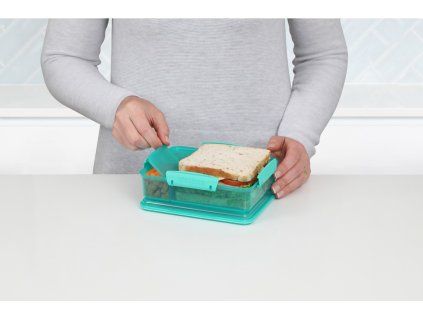 Sistema Dělený svačinový box Lunch Snack Attack Duo s 2 oddělenými přihrádkami 975 ml, mix