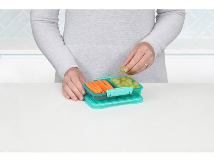Sistema Dělený svačinový box Lunch Small Split se 2 oddíly 350 ml, mix barev