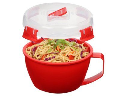 Sistema Dóza na nudle a hranolky Microwave noodle bowl 940 ml, červená
