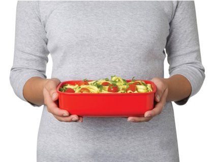 Sistema Box na ohřev jídla Microwave rectangular 1,25 l, červená