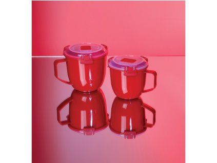 Sistema Hrnek na polévku Microwave soup mug 565 ml, červená