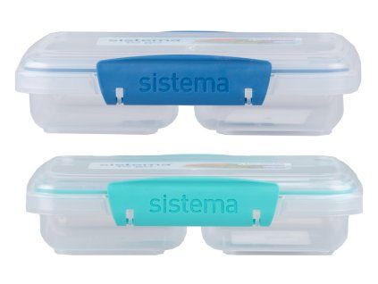 Sistema Dělený svačinový box To Go Small Split se 2 oddíly 350 ml, mix barev