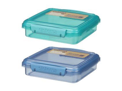 Sistema Svačinový box na toast Ocean Bound Sandwich 450 ml, mix barev