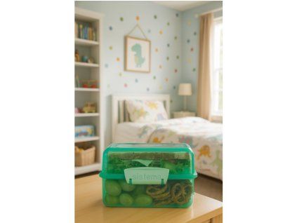 Sistema Dělený svačinový box Lunch Cube s 2 oddíly 1,4 l, mátová