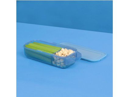 Sistema Dělený svačinový box Ocean Bound Slide n Snack 445 ml, modrá