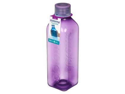 Sistema Hranatá láhev se šroubovacím víčkem Hydrate Square 1 l, fialová