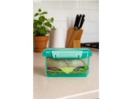 Sistema Dělený svačinový box Lunch Plus 1,2 l, mátová