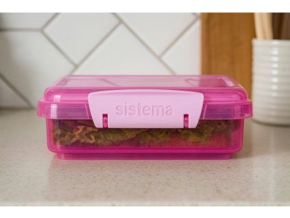 Sistema Svačinový box na toast Lunch Sandwich 450 ml, růžová