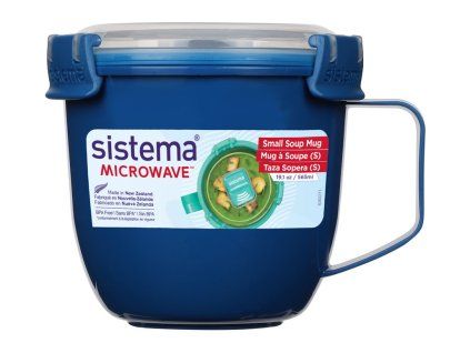 Sistema Hrnek na polévku Microwave Small Soup Mug 565 ml, modrá