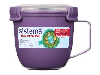 Sistema Hrnek na polévku Microwave Small Soup Mug 565 ml, fialová