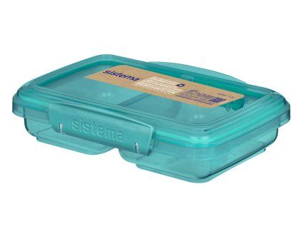 Sistema Svačinový box Ocean Bound Small Split se 2 oddíly 350 ml, mátová