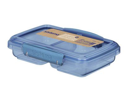 Sistema Svačinový box Ocean Bound Small Split se 2 oddíly 350 ml, modrá