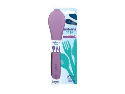 Sistema Sada příborů To Go Cutlery Set, fialová