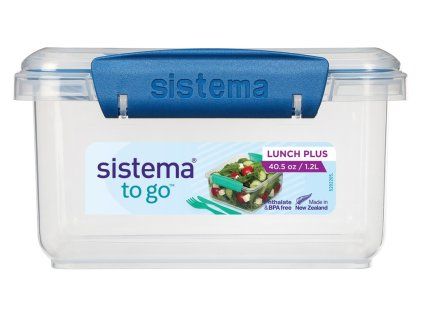 Sistema Svačinový box s příborem To Go Lunch Plus 1,2 l, modrá