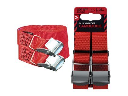 QUICKLOADER® Cambuckle 500 kg • 3 m x 25 mm • 2-pack