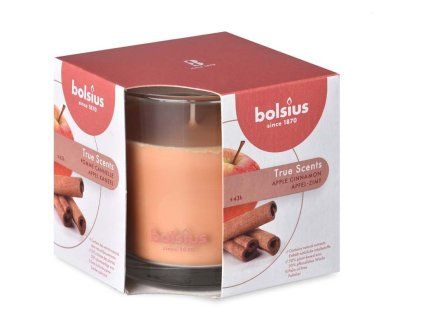 Bolsius Aromatic 2.0 Vonná svíčka ve skle, 95x95mm, Apple Cinammon