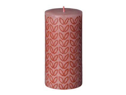 Bolsius svíčka válec Misty Pink Rustic Silhouette 68x130mm