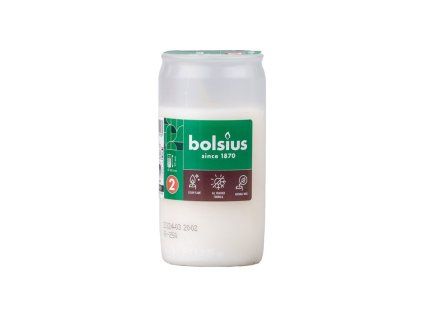 Bolsius kompozitní svíčka 104g 40h. bílá víčko papír