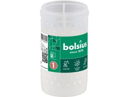 Bolsius parafínový vklad 64g 20h. bílá bez víčka