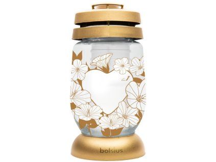 Bolsius hřbitovní sklo 23 cm vklad 120g 36h. Srdce – Vzkaz