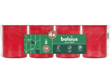 Bolsius vklad lisovaný 250g 18h. 4 ks červená