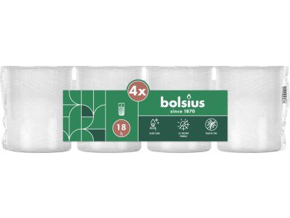 Bolsius vklad lisovaný 250g 18h. 4 ks bílá
