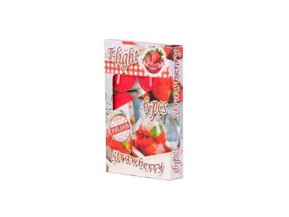 Čajové vonné svíčky Strawberry 6ks