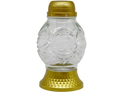 Madona Hřb.Sklo LED 21 cm baňka zlatá