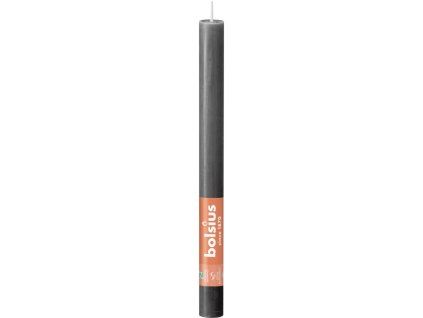 Bolsius Rustic Domácí 23×270 mm – Stormy Grey (šedá)