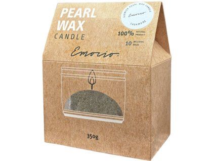 Emocio sypaný vosk 350 g Cashmere + 10 ks knotů – vonný, zelený