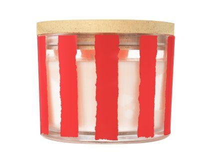 Q Home svíčka Peprmint Swirl Red 312g