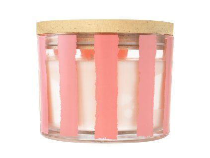 Q Home svíčka Peprmint Swirl Pink 312g