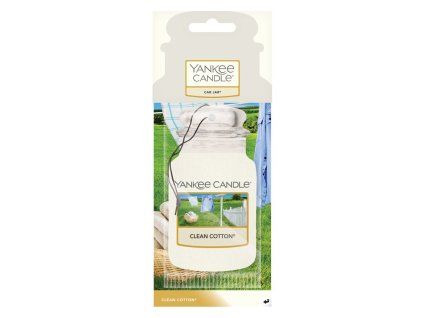 YANKEE CANDLE CLEAN COTTON VŮNĚ DO AUTA - PAPÍROVÁ AUTO VISAČKA