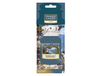 YANKEE CANDLE BAYSIDE CEDAR VŮNĚ DO AUTA - PAPÍROVÁ AUTO VISAČKA