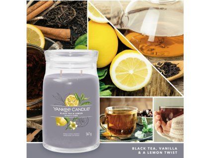 YANKEE CANDLE BLACK TEA & LEMON SIGNATURE VELKÝ